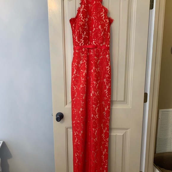 Lotus Threads jumpsuit, NWT, red, lace, size 4 - Picture 2 of 6